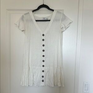 Princess Polly White Button-Down Dress